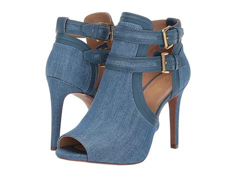 michael michael kors blaze open toe bootie|Blaze Denim and Leather Open.